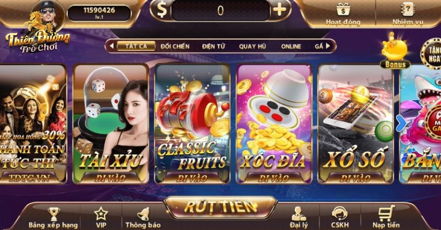 Những phần thưởng hấp dẫn khi chơi game Thiên đường trò chơi