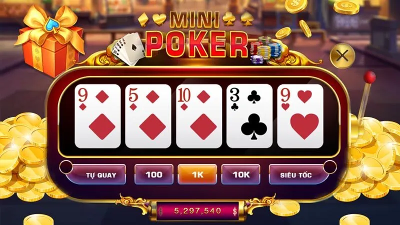 Thư giãn cùng game quay hũ Mini Poker Thiên đường trò chơi