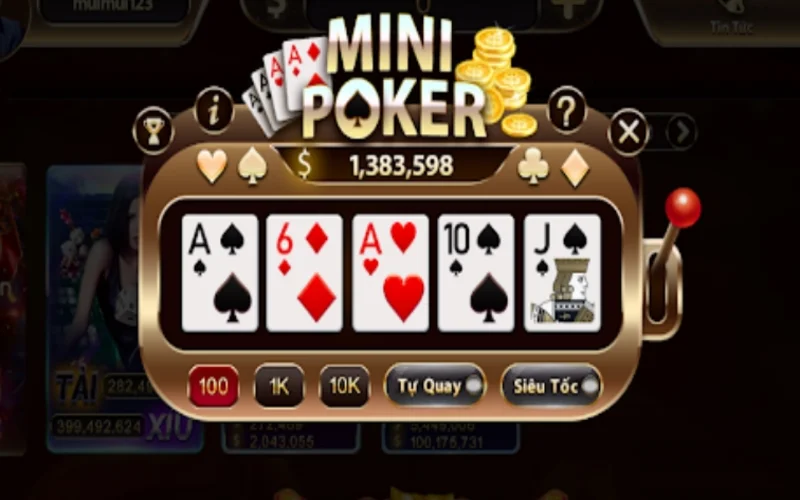 Thư giãn cùng game quay hũ Mini Poker Thiên đường trò chơi